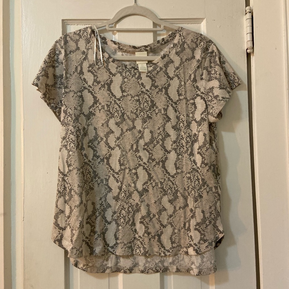 H&M snake print T-shirt